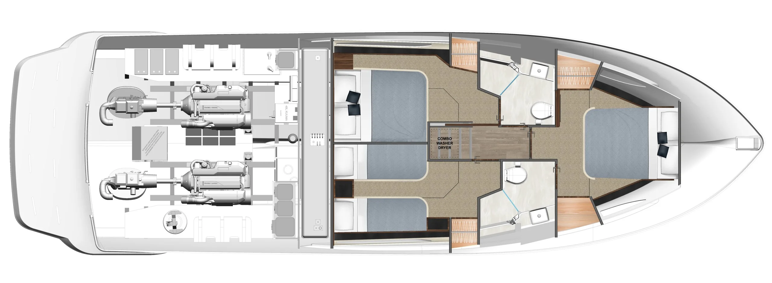 Riviera 465 SUV Accommodation Double to Port